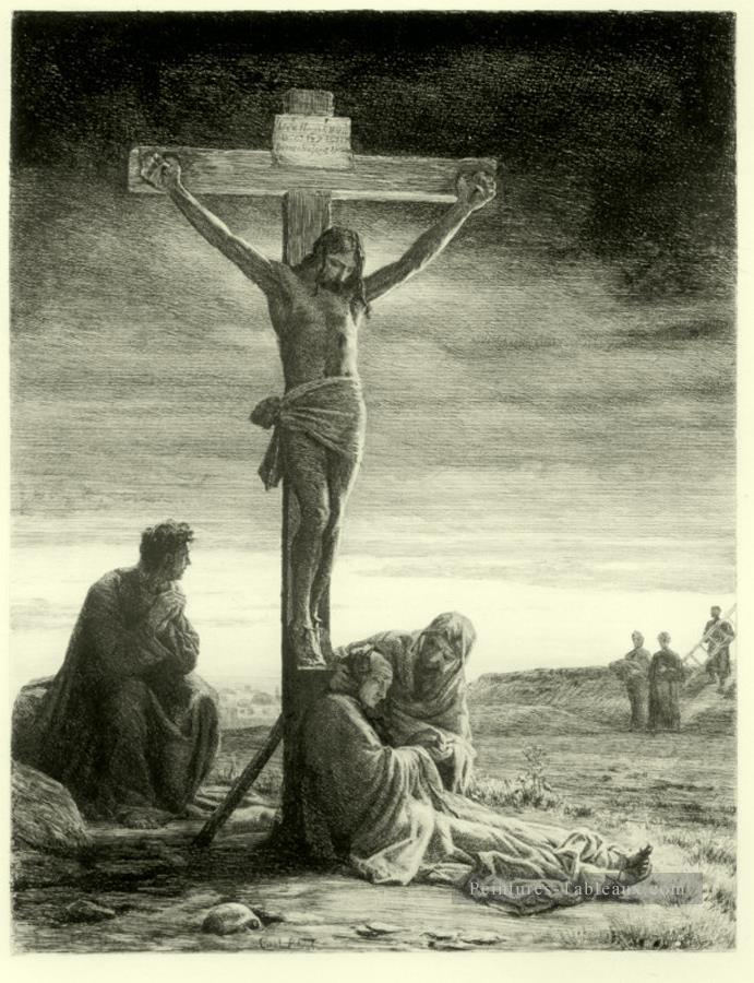 Crucifixion du Christ Carl Heinrich Bloch Peintures à l'huile